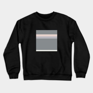 A beautiful mix of Alabaster, Grey, Silver and Lotion Pink stripes. - Sociable Stripes Crewneck Sweatshirt